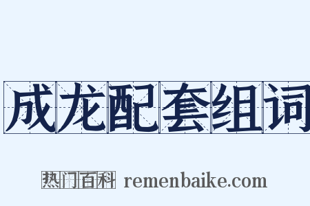 成龙配套组词是什么意思的图片